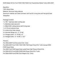 Thumbnail for 03-07 F250 F350 F450 6.0L Powerstroke Diesel Turbo Ford EGR Delete Kit Generic