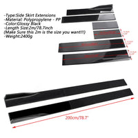 Thumbnail for 10Pcs ABS Front Bumper Spoiler Diffuser Side Skirt Rear Lip Splitter Canard Kits Generic