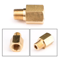 Thumbnail for 1/8 NPT Female To 1/8 BSPT Male Adapter Gauge Sensor Thread Oil Pressure Adapter Generic