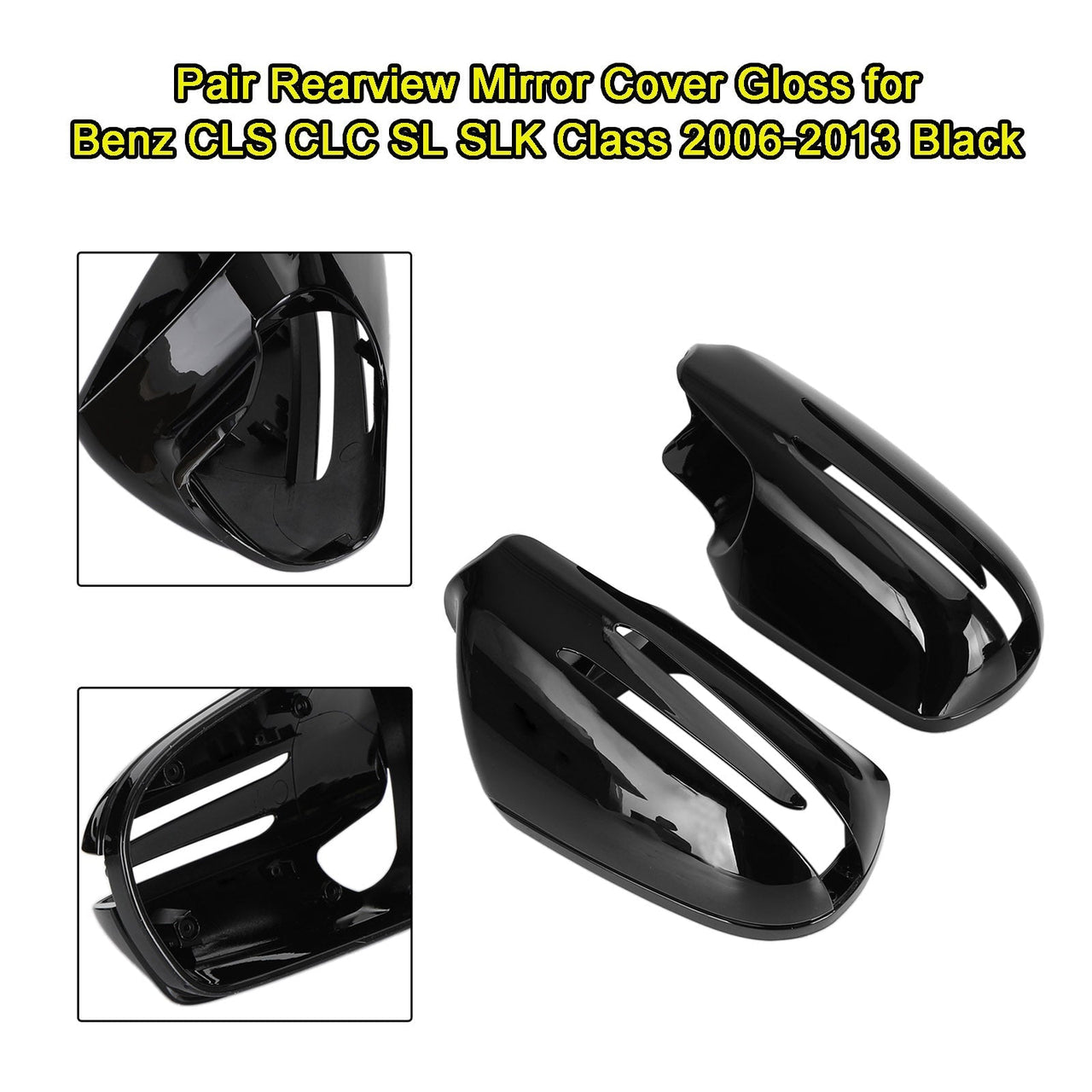 08-11 BENZ CLC-Class SportCoupe Rearview Mirror Cover Gloss Black 1718100364 1718100564 Generic