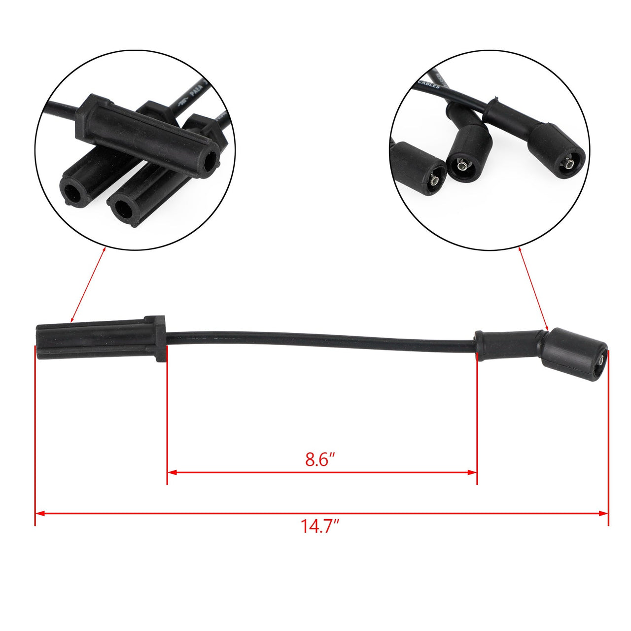 2005-2007 Chevrolet Corvette 6.0L-V8 8PCS Square Ignition Coil+Spark Plug+Wires 12611424 8125706160 D510C UF413 12570616 Generic