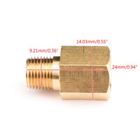 Thumbnail for 1/8 NPT Female To 1/8 BSPT Male Adapter Gauge Sensor Thread Oil Pressure Adapter Generic