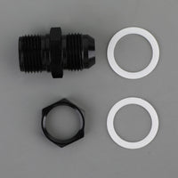 Thumbnail for 10 AN AN10 Flare Fuel Cell Bulkhead Fitting With Washer Black Generic