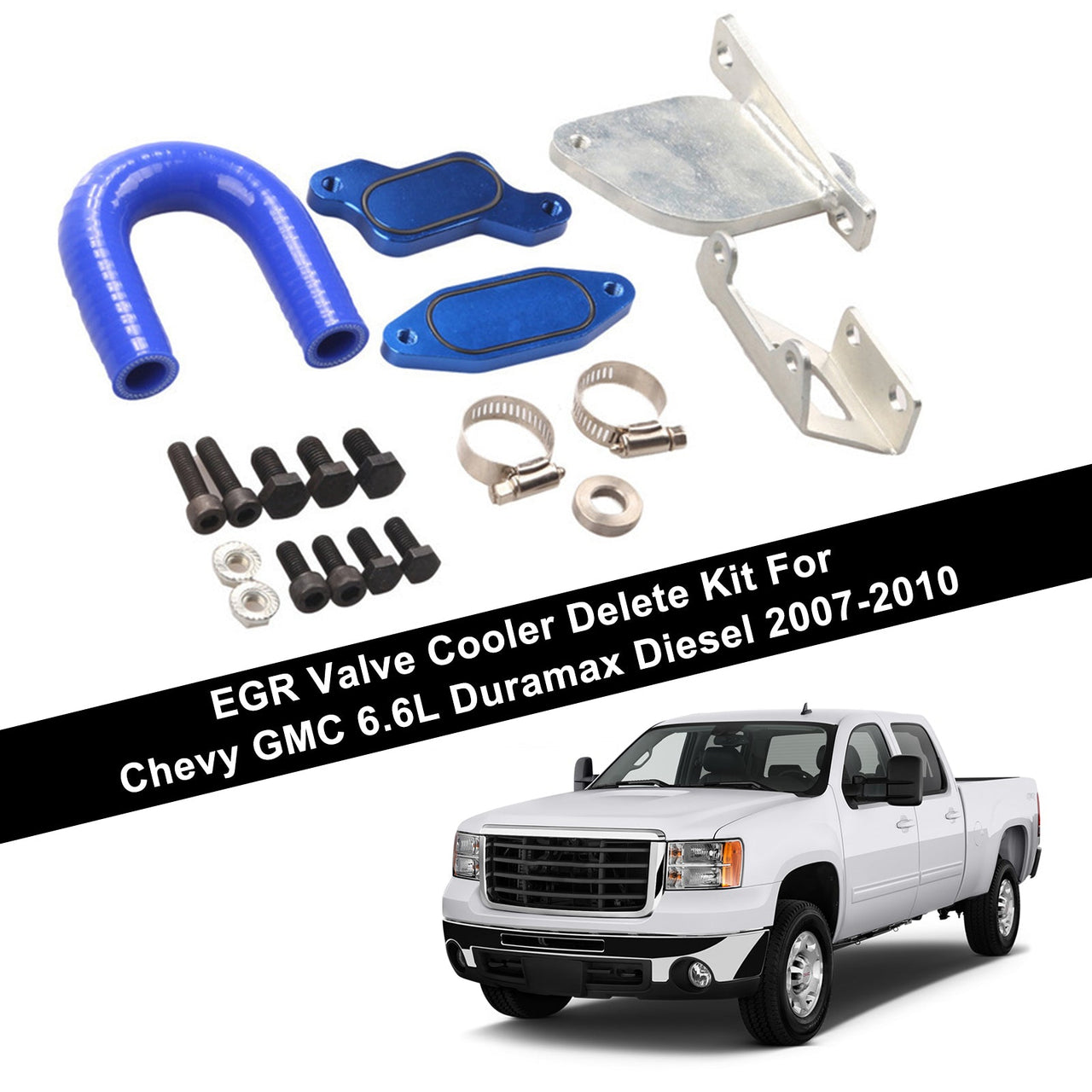 07-10 Chevy GMC 6.6L Duramax Diesel EGR Valve Cooler Delete Kit Generic