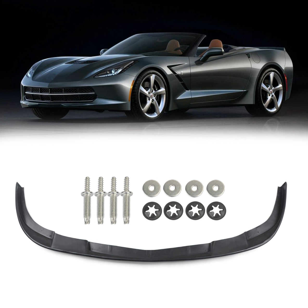 05-13 Chevy Corvette C6 Z06 Coupe ZR1 Style Front Bumper Lip Spoiler Generic