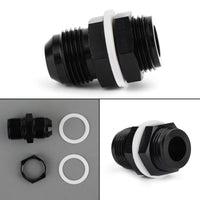 Thumbnail for 10 AN AN10 Flare Fuel Cell Bulkhead Fitting With Washer Black Generic