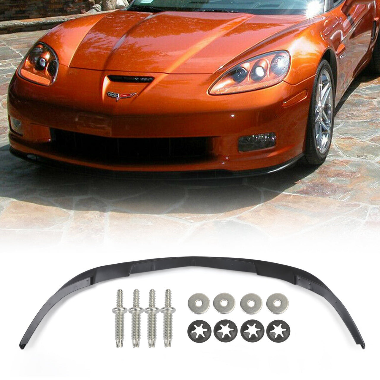 05-13 Chevy Corvette C6 Z06 Coupe ZR1 Style Front Bumper Lip Spoiler Generic