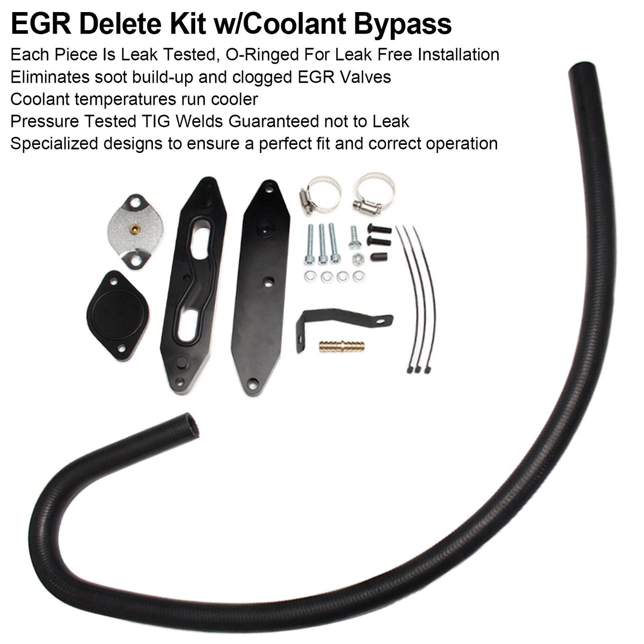 11-19 Ford 6.7L Powerstroke Diesel EGR Delete Kit w/Coolant Bypass Fedex Express Generic