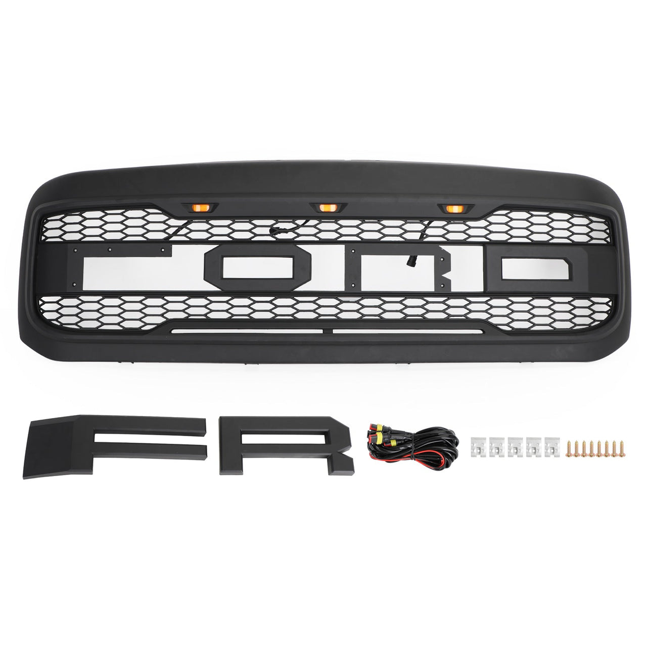 1999-2004 Ford F250 F350 F450 F550 Raptor Style Grill Super Duty Black Generic