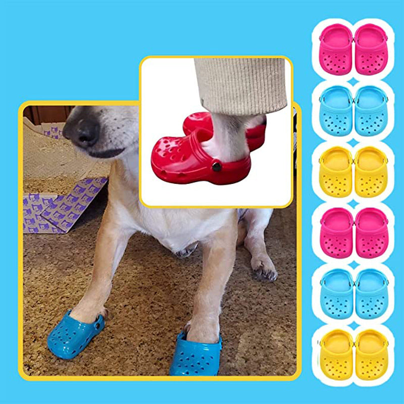 TikTok Pet Dog Shoes, Breathable Mesh Dog Sandals with Rugged Anti-Slip Sole, Lovely Dog Shoes for Small Dogs, Adjustable Breathable Comfortable Dog Shoes for Spring and Summer (Bule, 2PC)