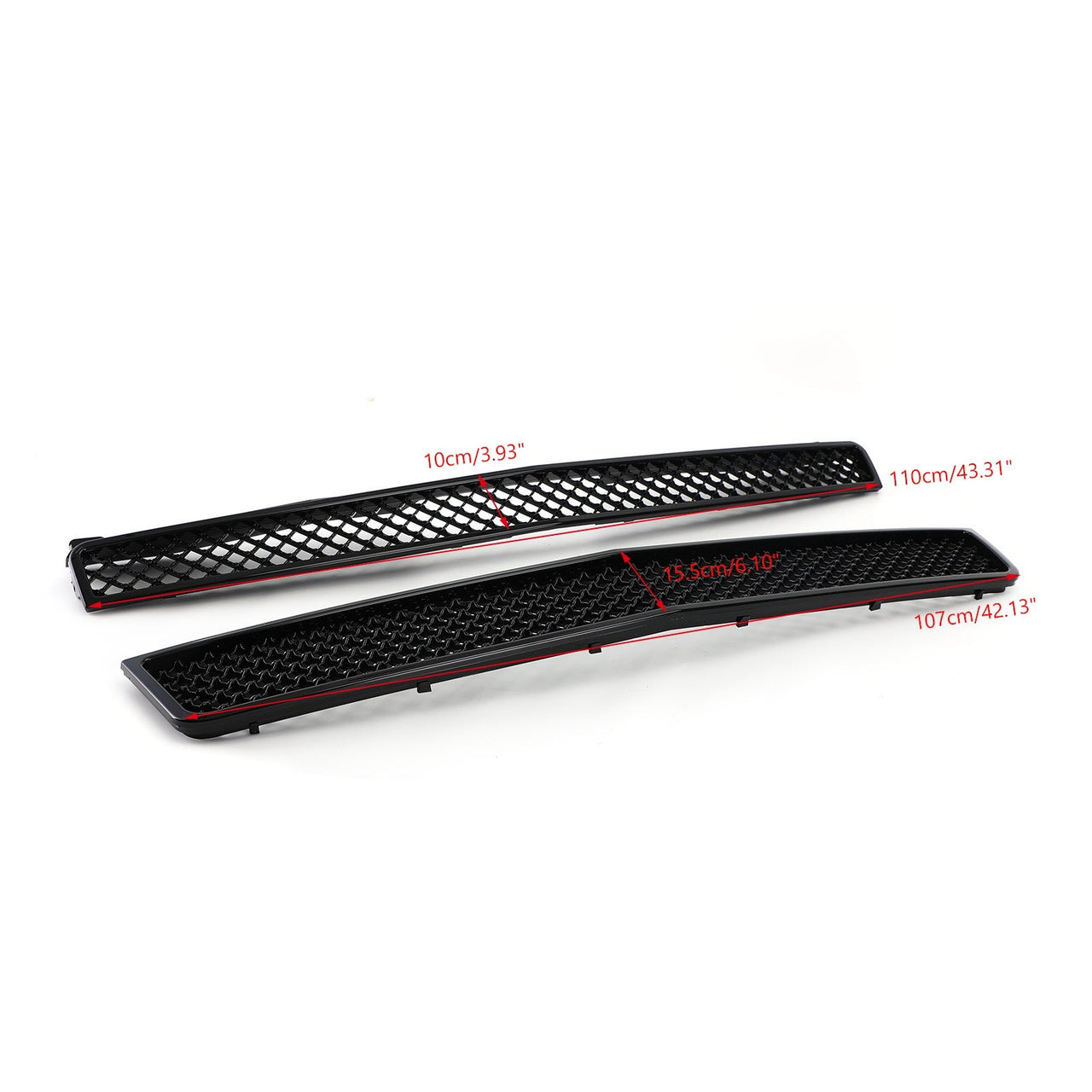 07-14 Chevy Tahoe/Suburban 2PCS Glossy Black Mesh Front Bumper Grille Generic