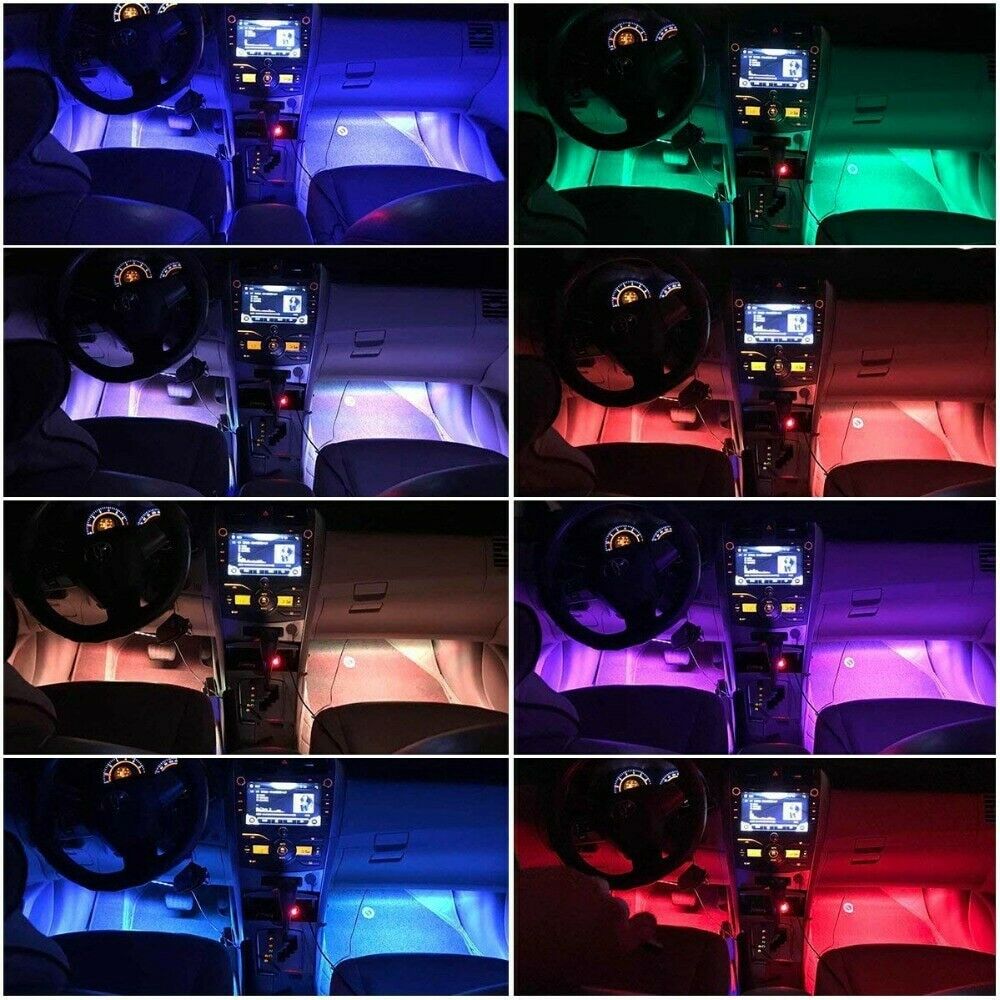 Atmosphere Light RGB 48 LED Car Accessories Interior for Ford F150 F250 Strip APP Bluetooth Control