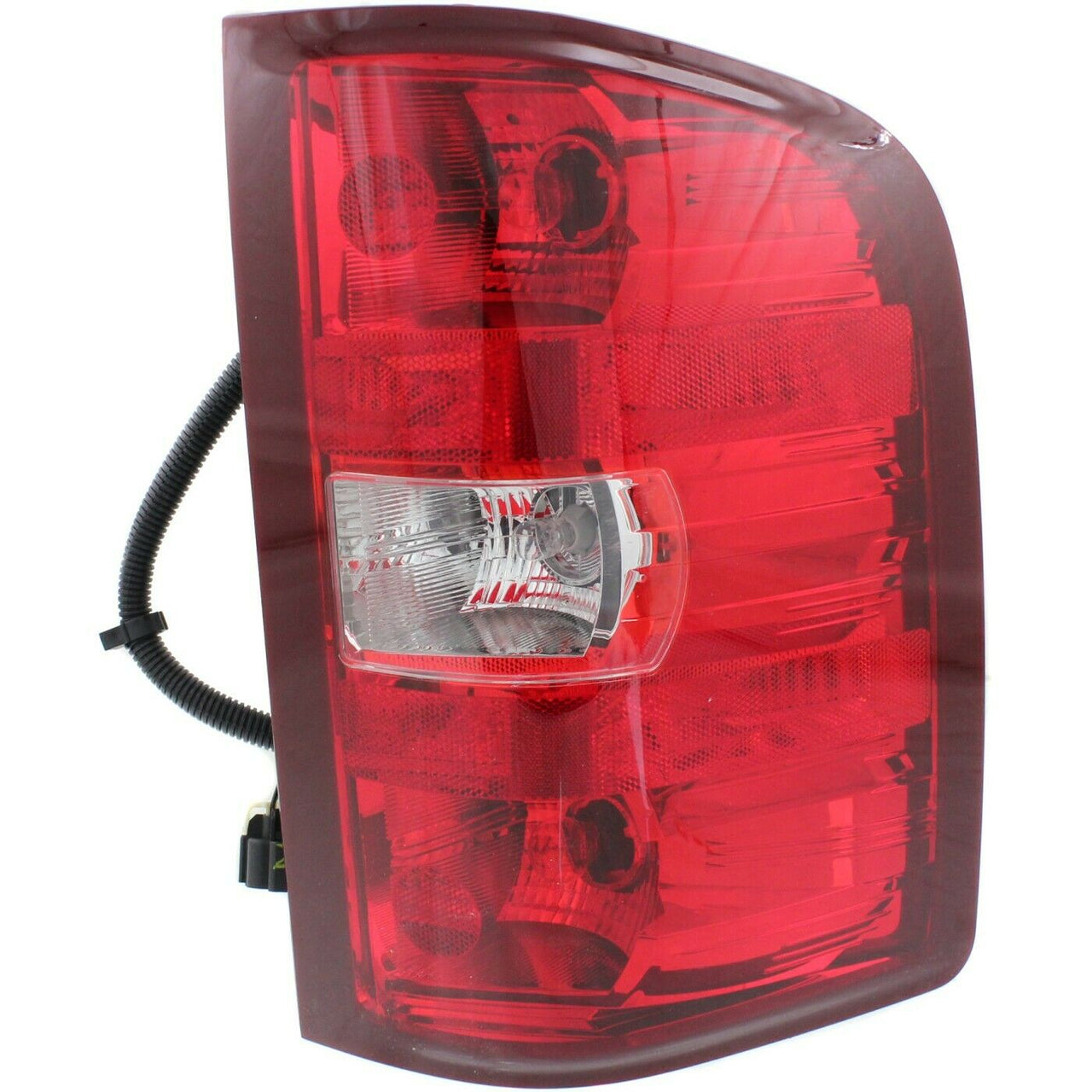 Halogen Tail Light Set 1500 Clear/Red Lens w/Bulbs for 2010 Chevy Silverado 2Pcs