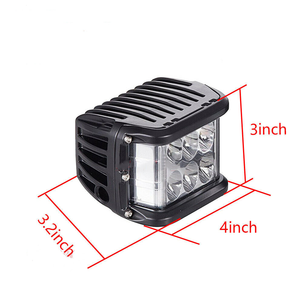 Ditch Side Shot 60W 6000k LED Light Pods Kit Fit for 4th Gen RAM 1500 2500 3500