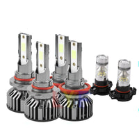 Thumbnail for 6000K LED Headlight Fog Light Bulbs for Chevy Silverado 1500 2500 3500 2007-2015