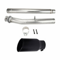 Thumbnail for 6.4L 4'' Delete Pipe No Bung+Black 4‘’In 7‘’Out Diesel Tip for 2008-2010 Ford F250 F350 F450 F550