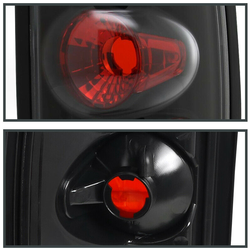 Brake Lamps Tail Lights Black Left+Right for 1994-2001 Dodge Ram 1500 2500 3500