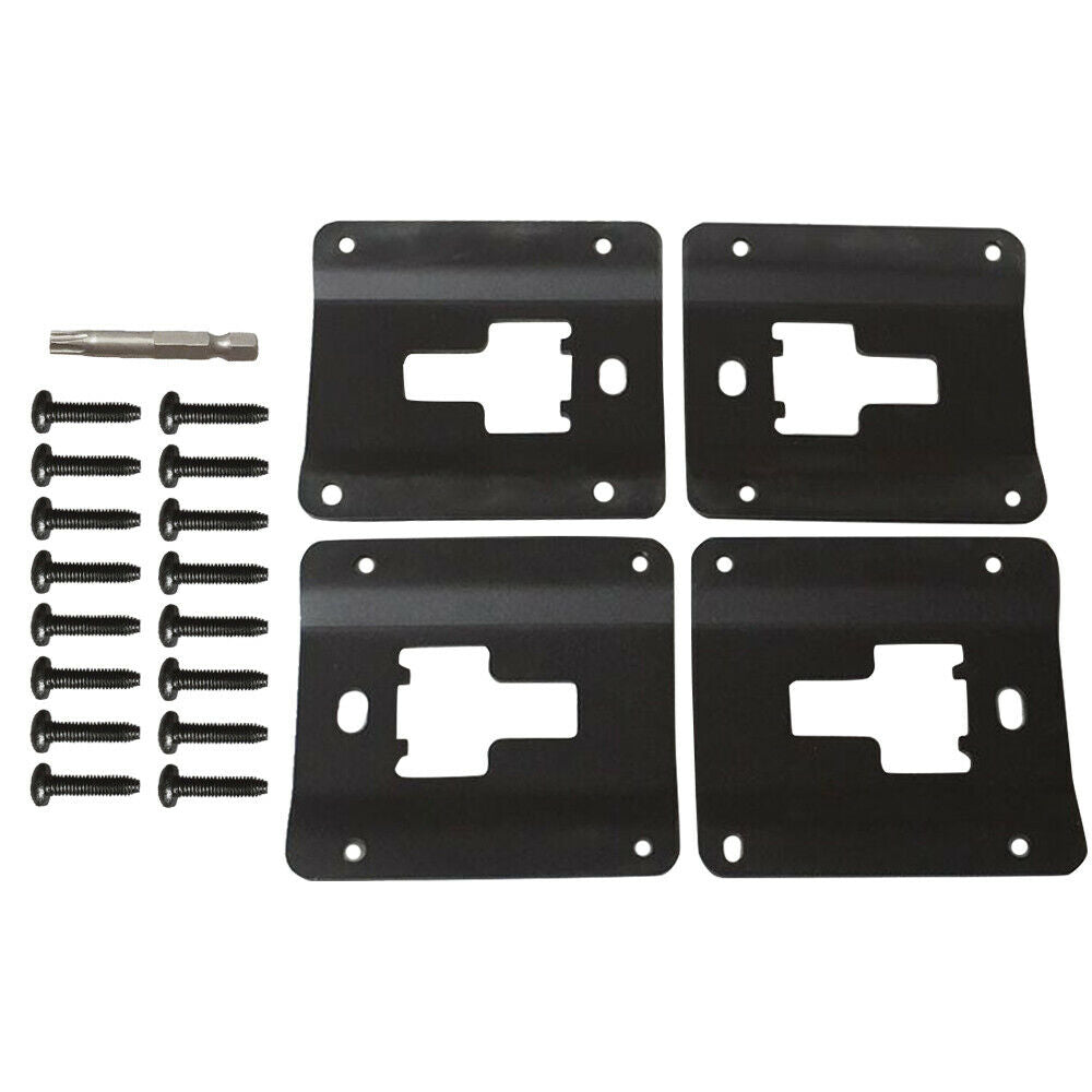 Tie Down Brackets Truck Bed Cargo for 2015-2019 Ford F150 F250 F350, Standard Bed Interface Plate Set 4 with 16 Anti-Theft Screws