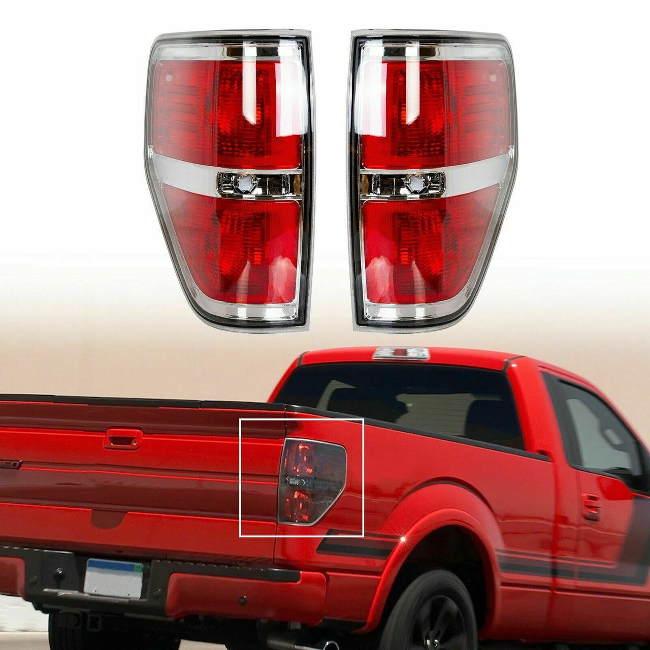 For 2004 2008 Ford F150 F-150 LED 3rd Third Brake Light Smoke Tail Cargo Lamp