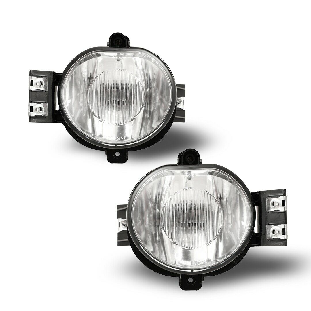 Pair Bumper Fog Light Lamp OE Replacement DOT Clear Lens Fit for 2002-2009 Dodge Ram