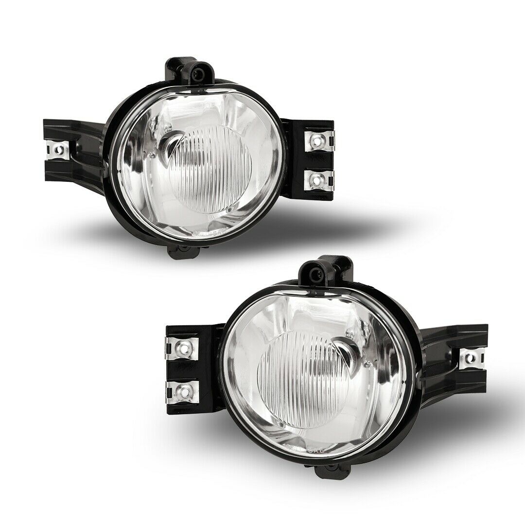 Pair Bumper Fog Light Lamp OE Replacement DOT Clear Lens Fit for 2002-2009 Dodge Ram