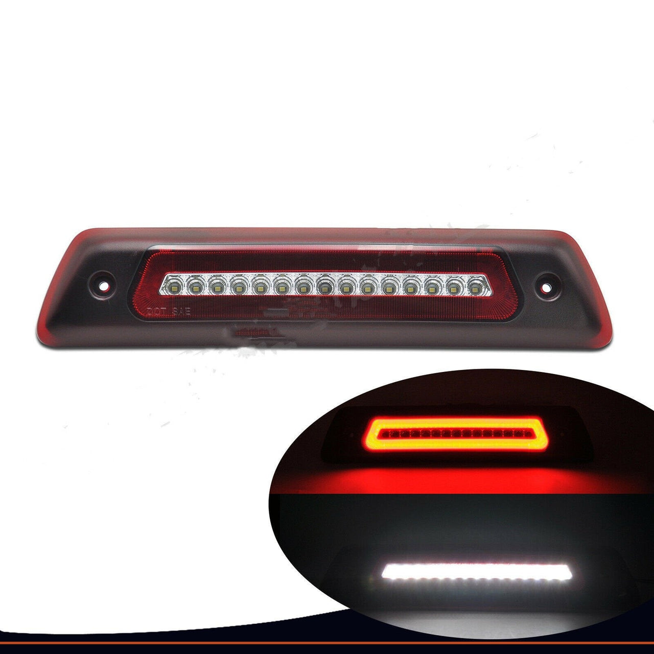 LED Red 3rd Brake Lamp Roof Cargo Light White for 2009-2014 Ford F150