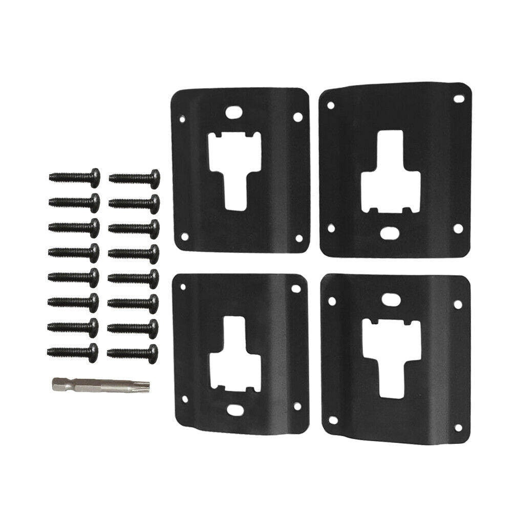 Tie Down Brackets Truck Bed Cargo for 2015-2019 Ford F150 F250 F350, Standard Bed Interface Plate Set 4 with 16 Anti-Theft Screws