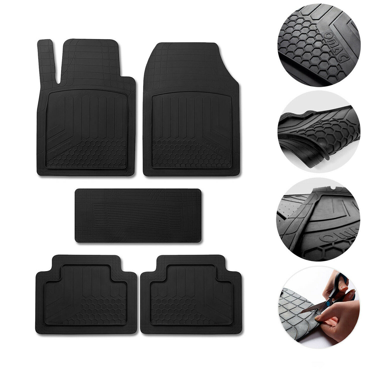 BMW X5 Waterproof Rubber 3D Molded Black Floor Mats Liner Protection 5 Pcs.