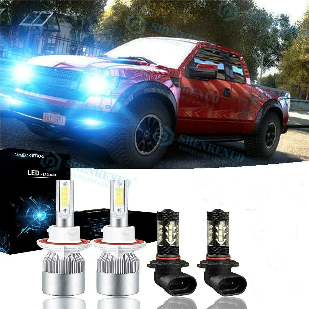 Fog Light 8000K LED Bulbs 4x+ Headlight High Low for 2005-2007Ford F-150