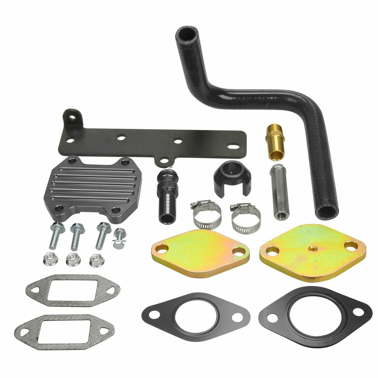 6.7 Cummins EGR Delete Cooler Throttle Valve Delete Kit Black for Dodge Ram 6.7L 2013 2014 2015 2016 2017 2018 2019