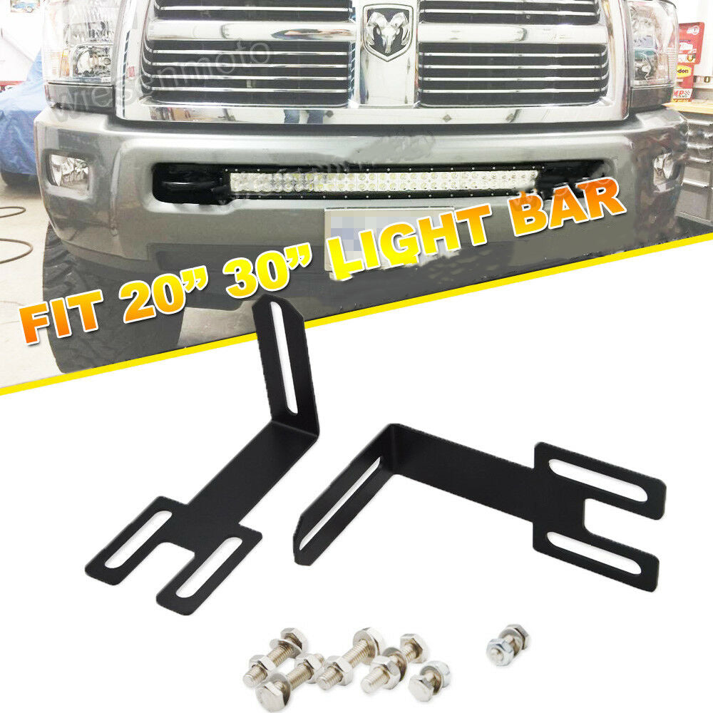 Adjustable 20"-30" Light Bar Bumper Mount Brackets 22 32 for Dodge RAM 2500 3500