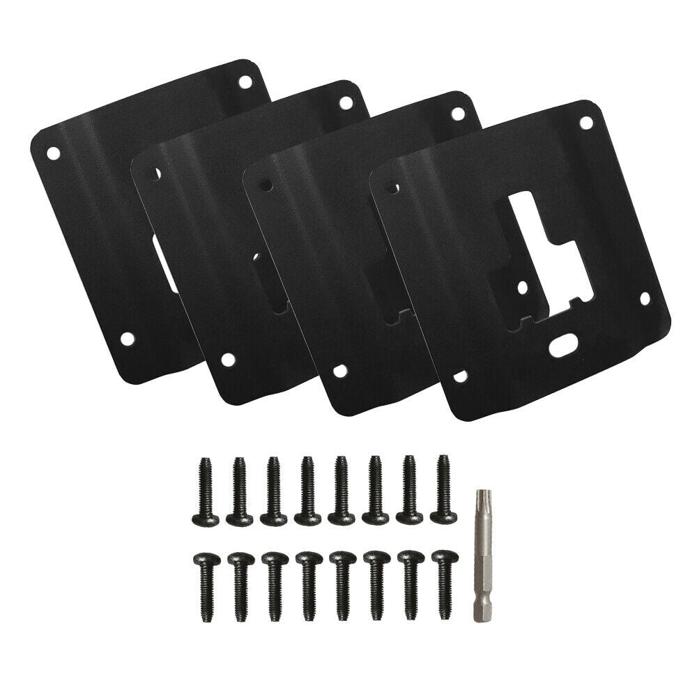 Tie Down Brackets Truck Bed Cargo for 2015-2019 Ford F150 F250 F350, Standard Bed Interface Plate Set 4 with 16 Anti-Theft Screws