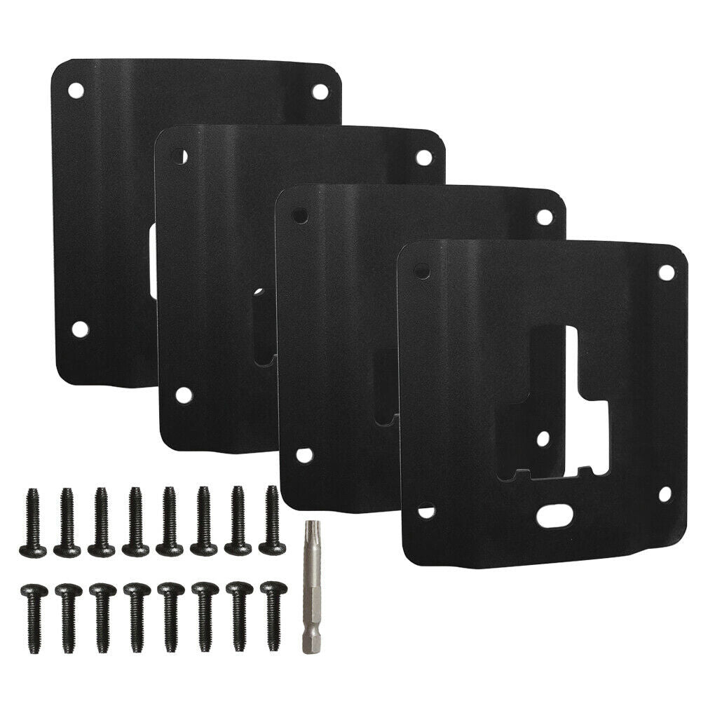 Tie Down Brackets Truck Bed Cargo for 2015-2019 Ford F150 F250 F350, Standard Bed Interface Plate Set 4 with 16 Anti-Theft Screws