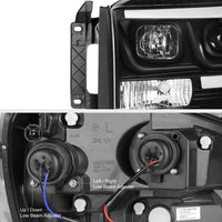 Thumbnail for Black LED DRL Tube Projector Headlight Lamp for Dodge Ram 1500 2006 2007 2008 Ram 2500 3500 2006 2007 2008 2009