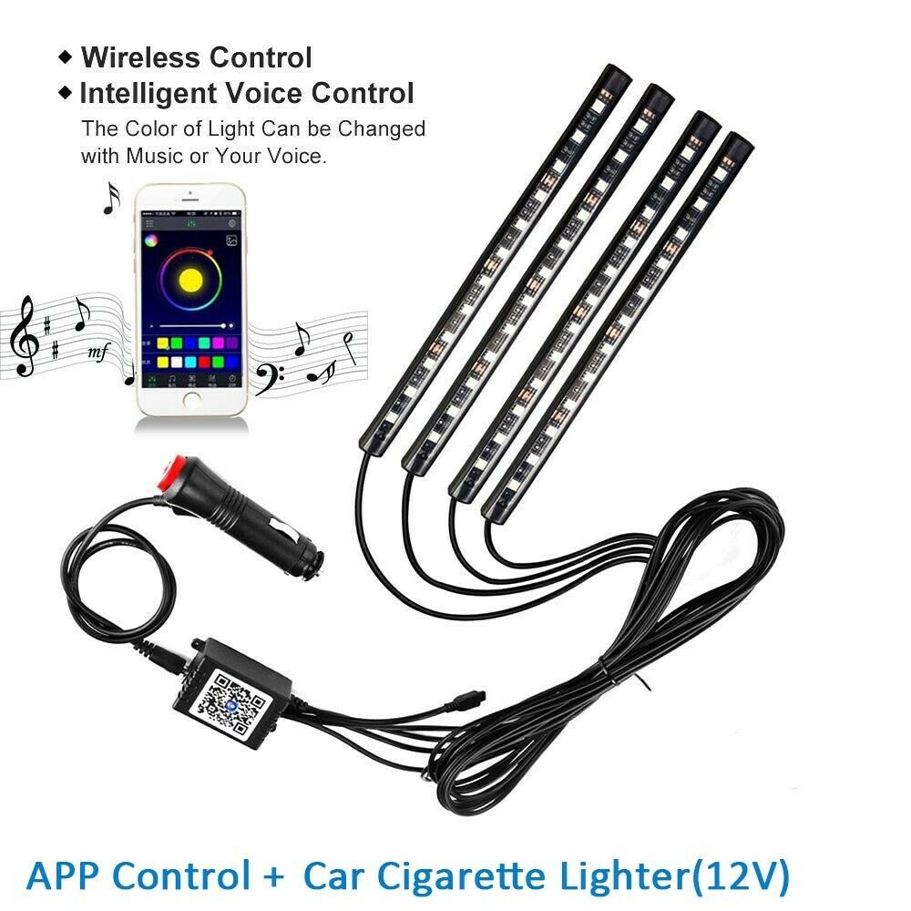 Atmosphere Light RGB 48 LED Car Accessories Interior for Ford F150 F250 Strip APP Bluetooth Control