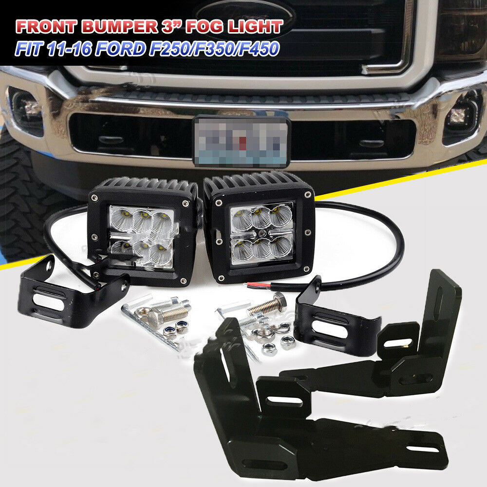 Super Duty Front Hidden Bumper LED Light Bar Upgrade Kit fit Ford F250 F350 F450