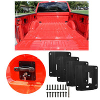 Thumbnail for Tie Down Brackets Truck Bed Cargo for 2015-2019 Ford F150 F250 F350, Standard Bed Interface Plate Set 4 with 16 Anti-Theft Screws