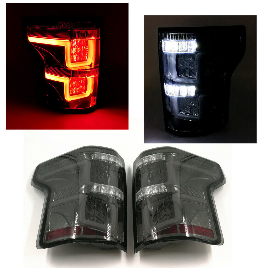 LED Tail Lights Lamps Smoked Lens W/O Blind Spot for 2015 2016 2017 Ford F150