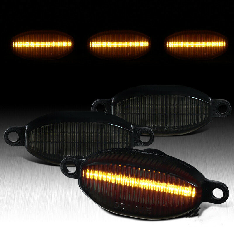 Smoke Tinted LED Front Grille Running Lights 3PC Fit 2010 - 2014 Ford F150