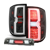 Thumbnail for 1500 Full LED Tube Tail Lights+LED 3rd Brake Lamp for Blk 2014-2017 Chevy Silverado