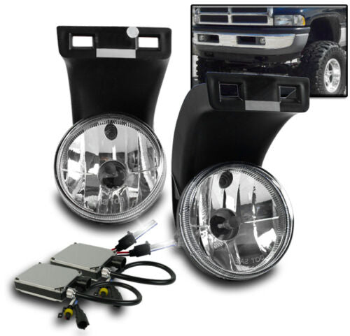 FOG LIGHT LAMP+6K HID SET for 1994-2001 DODGE RAM 1500 2500 3500