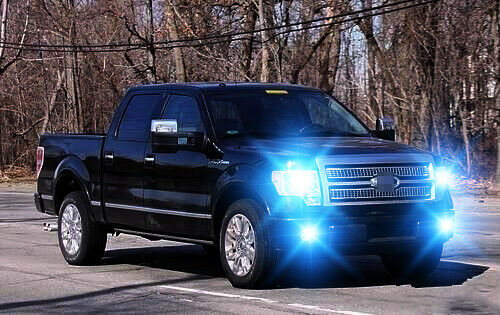 8000K LED Headlight High/Low + Fog Light Bulbs Combo for Ford F150 2005 - 2014 4pcs