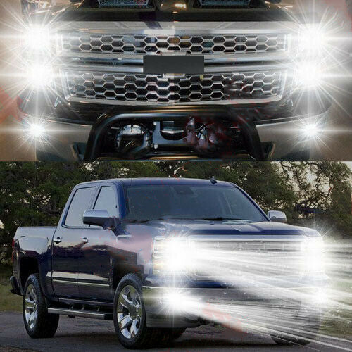 6000K LED Headlight Fog Light Bulbs 6x for Chevy Silverado 1500 2500 2007-2015