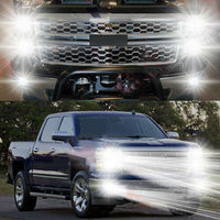 Thumbnail for 6000K LED Headlight Fog Light Bulbs 6x for Chevy Silverado 1500 2500 2007-2015