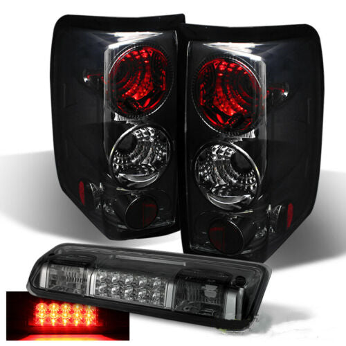 Tail Lights for Smoked 2004-2008 Ford F150   +3rd LED Brake Cargo Lamp Left+Right