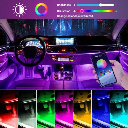 Atmosphere Light RGB 48 LED Car Accessories Interior for Ford F150 F250 Strip APP Bluetooth Control