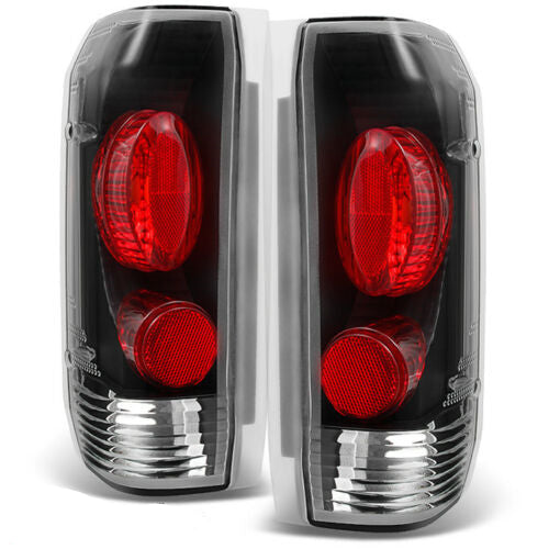 Black Tail Lights Lamps Replacement Fit 1989-1996 Ford Bronco F150 F250 F350